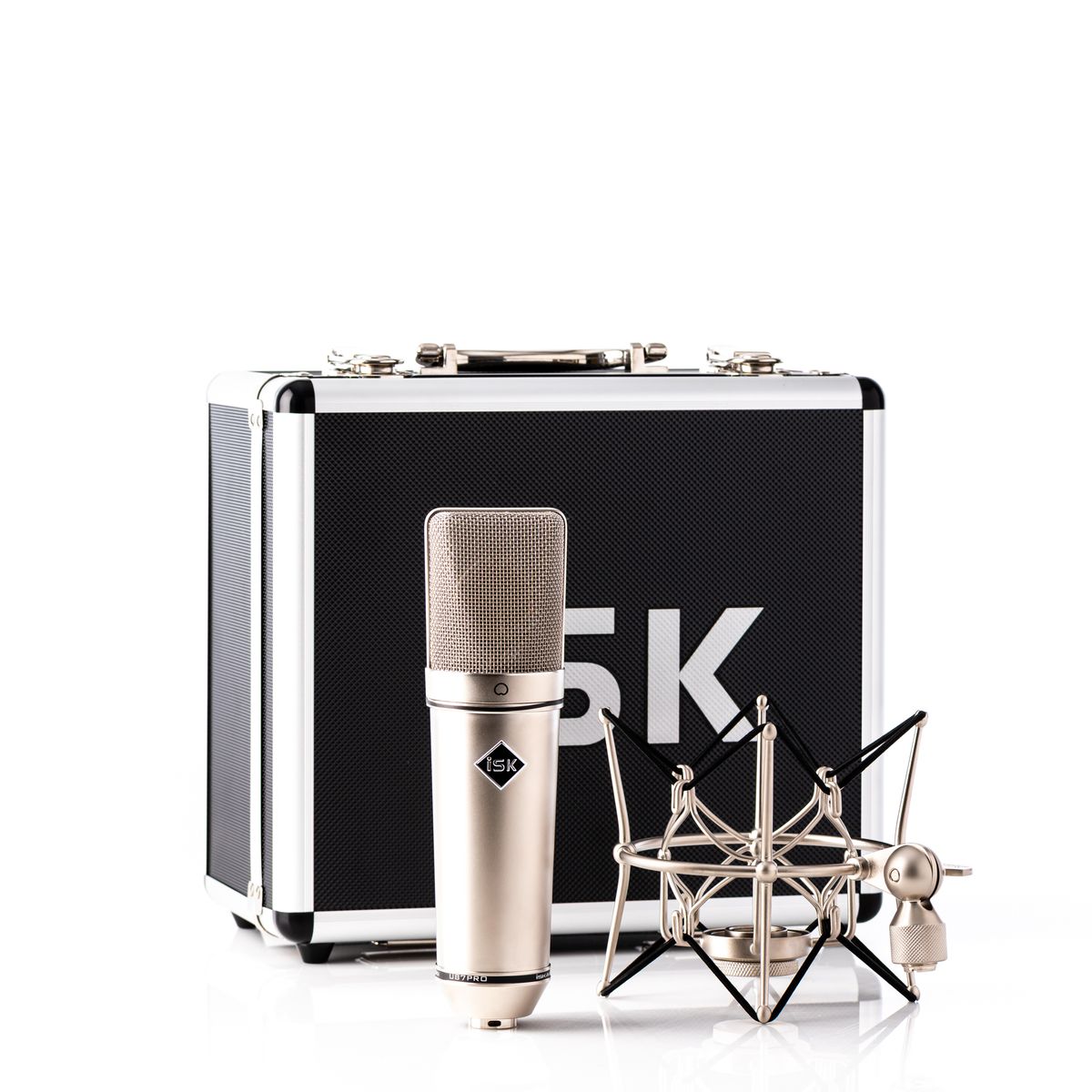 GENERICO - Microfono condensador unidireccional + soporte U87PRO ISK