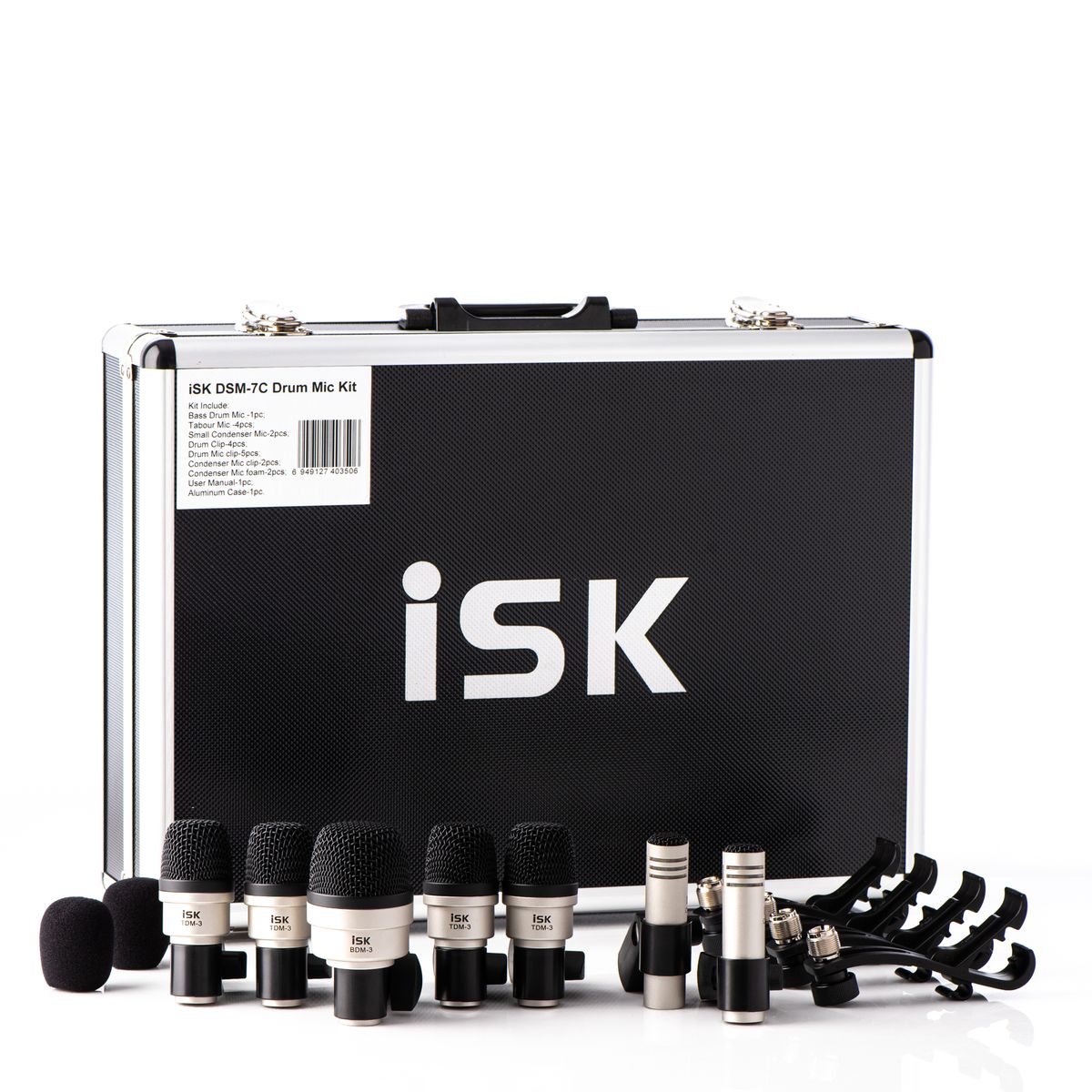 GENERICO - Set de Micrófonos para bateria piezas DSM-7C ISK