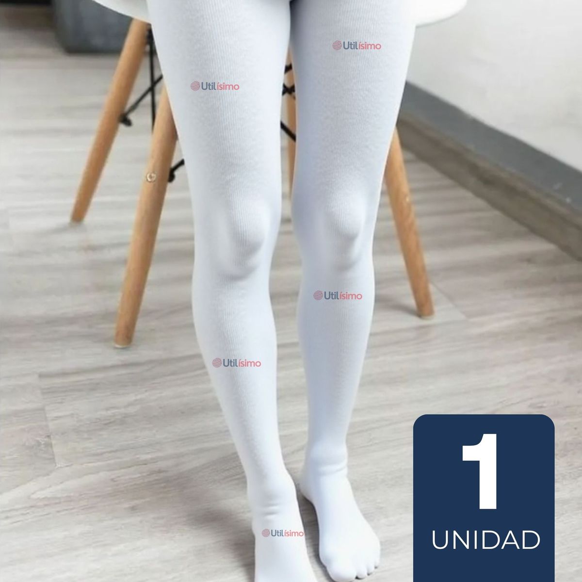 UTILISIMO - Ballerina Panty Primera Capa Blancas Niña Fiestas Patrias