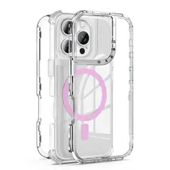 KBOD - Carcasa 360 Transparent Magnetic Urban Play Para iPhone 13 Pro Max Rosa Con Glitter