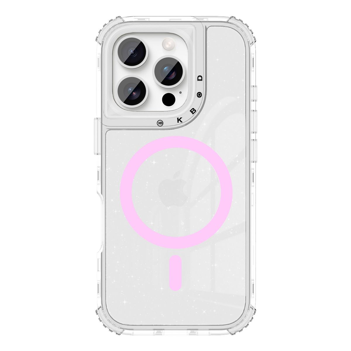 KBOD - Carcasa 360 Transparent Magnetic Kbod Urban Play Para iPhone 13 Pro Max Rosa Con Glitter