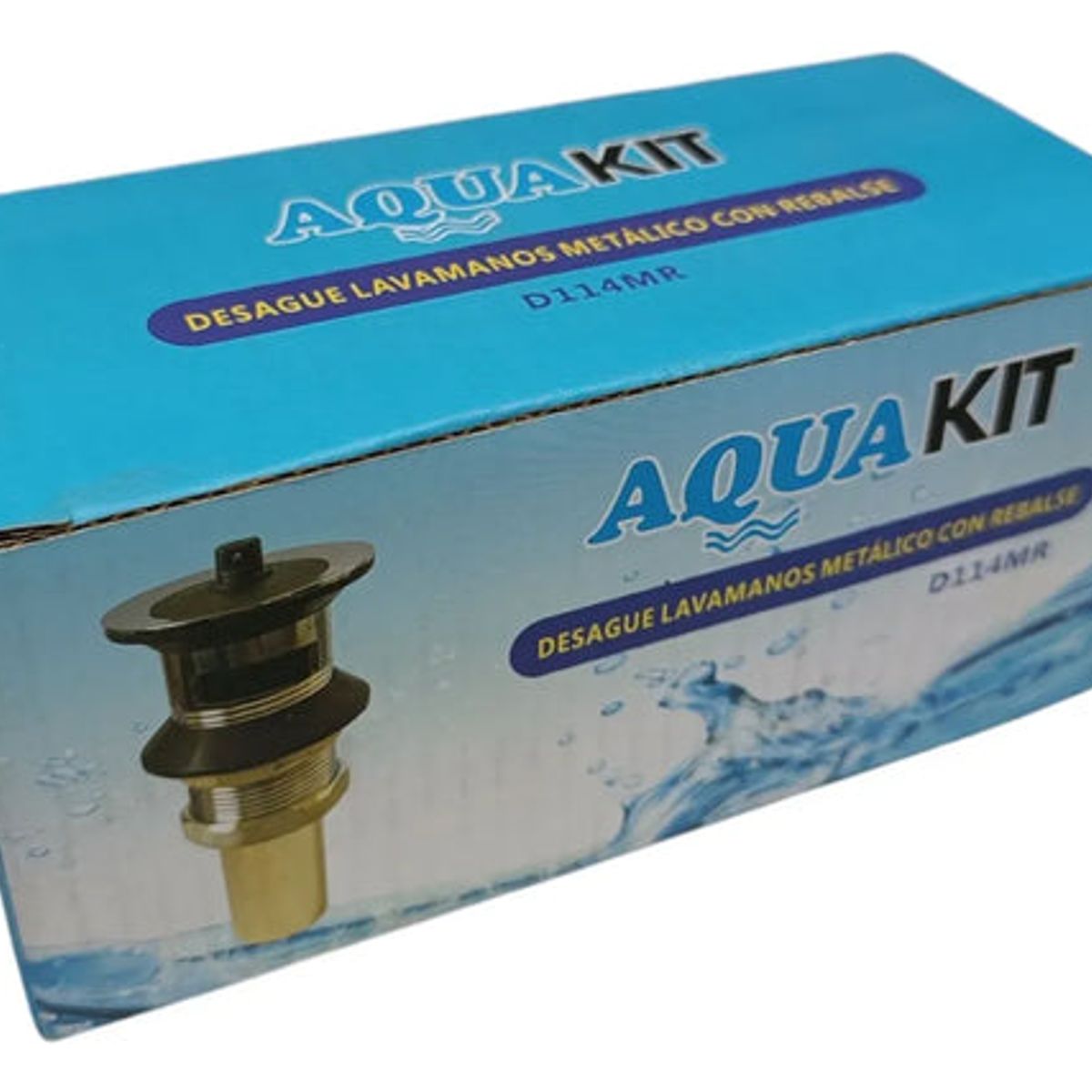 GENERICO - Desague 1 1 / 4 Lavamanos Metalico Rebalse Y Tapon
