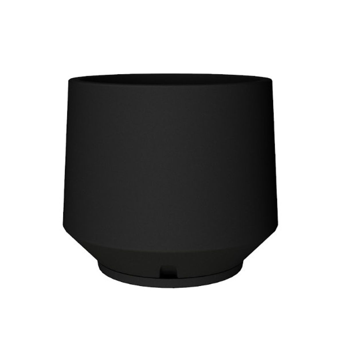 FLORIDIS - MACETERO FLORIDIS NEGRO MODELO BERLIN 41CM ALTO CON PLATO