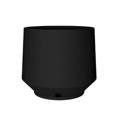 FLORIDIS - MACETERO NEGRO MODELO BERLIN 41CM ALTO CON PLATO