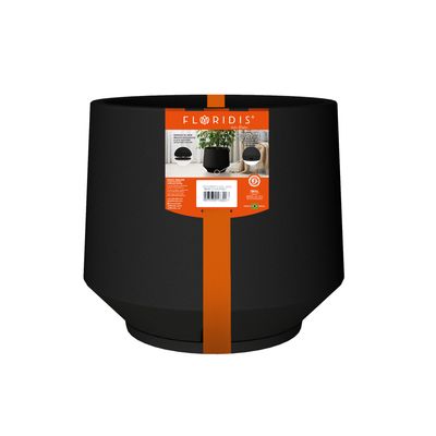 Imagen 2 del producto MACETERO NEGRO MODELO BERLIN 41CM ALTO CON PLATO