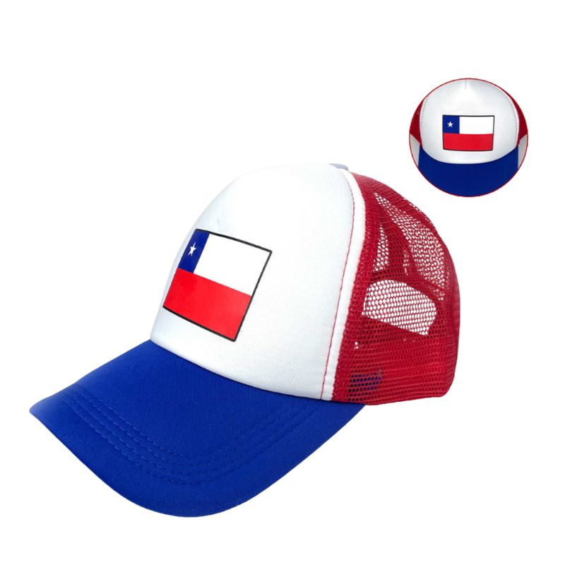 EKOL TACTICA MILITAR - Gorro Jockey Tricolor Chile Regalo Unisex Fiestas Patrias