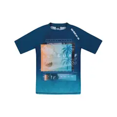 H2O WEAR - Traje de Baño Niño Polera UV50 MCorta Azul - Azul