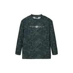 H2O WEAR - Traje de Baño Niño Polera UV50 MLarga Verde - Verde