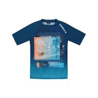 Traje de Baño Niño Polera UV50 MCorta Azul - Azul