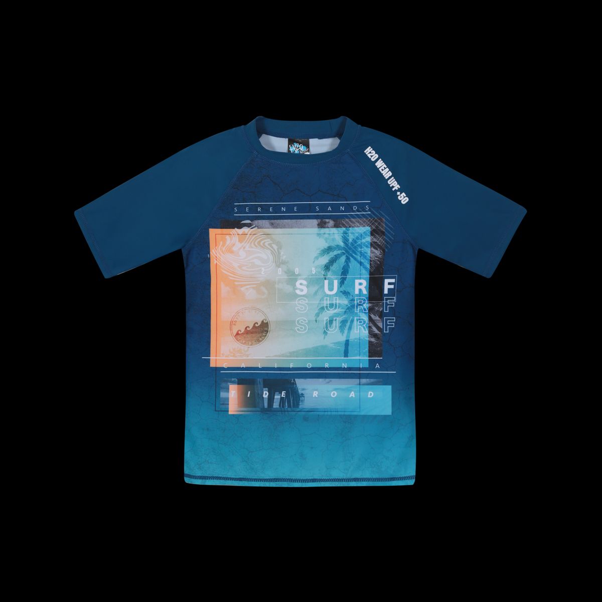 H2O WEAR - Traje de Baño Niño Polera UV50  MCorta H2O Wear Azul - Azul