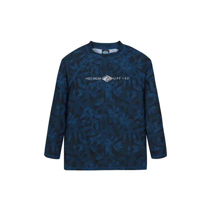 H2O WEAR - Traje de Baño Niño Polera UV50 MLarga  H2O Wear Azul - Azul