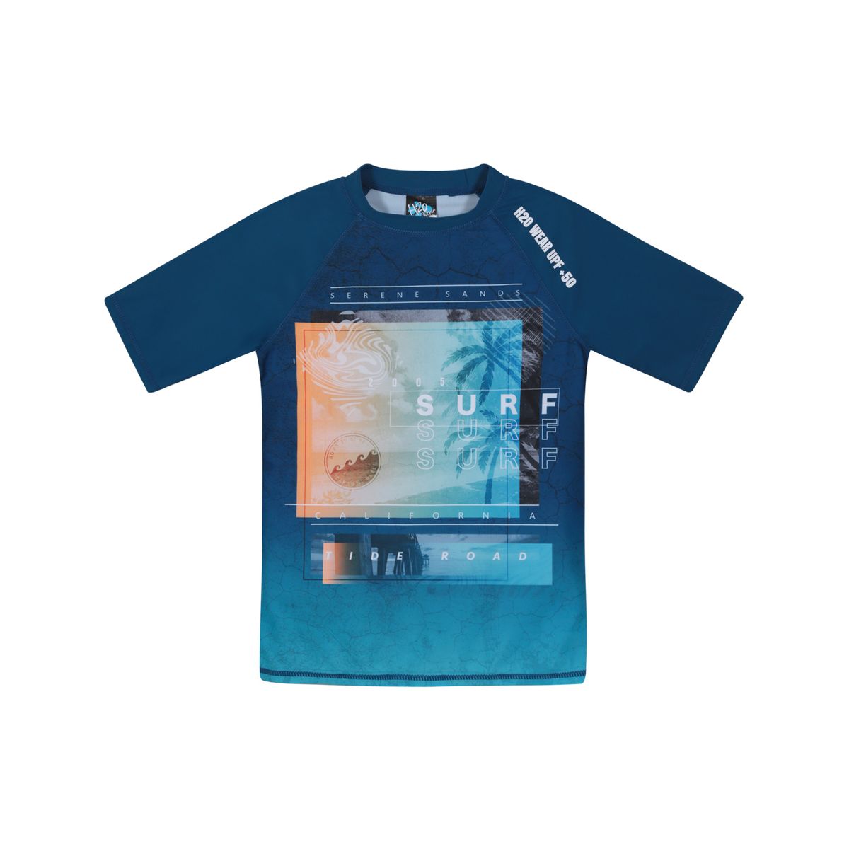 H2O WEAR - Traje de Baño Niño Polera UV50  MCorta H2O Wear Azul - Azul