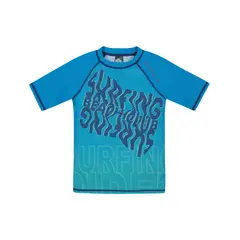 H2O WEAR - Traje de Baño Niño Polera UV50 MCorta Calipso - Celeste