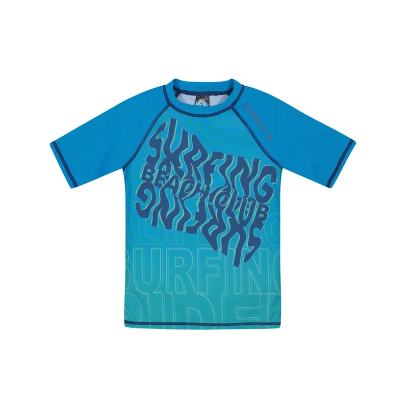 H2O WEAR - Traje de Baño Niño Polera UV50 MCorta H2O Wear Calipso - Celeste