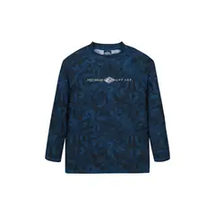 H2O WEAR - Traje de Baño Niño Polera UV50 MLarga Azul - Azul