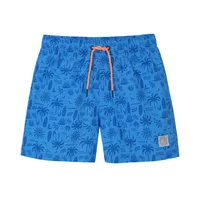 Traje de Baño Niño Short Estampado Azulino - Azulino