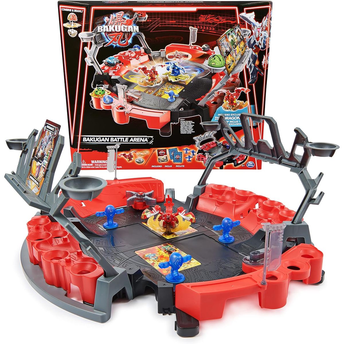 BAKUGAN - Bakugan Figura Dragonoid Con Set Batalla Arena Deluxe Ataque