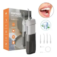 GENERICO - Irrigador Bucal Limpiador Dental Portatil Recargable 5 Boquillas