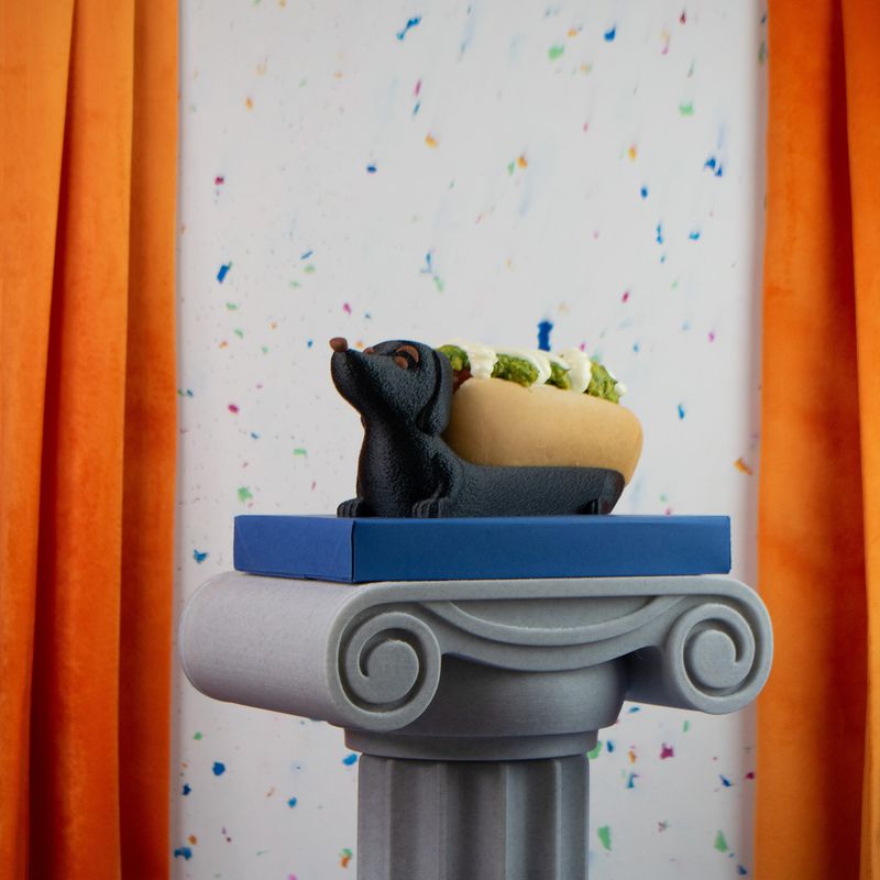 PROMETEO STUDIO - Completero Perrito Salchicha porta hot dog perro negro