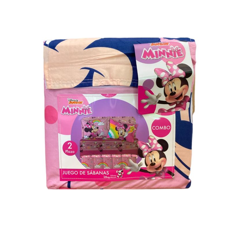 MASHINI - Plumón Y Sabana 2 Plaza Minnie Rainbow Infantil 2 plaza