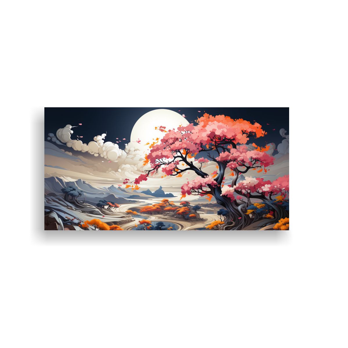 GENERICO - Tela Estilo Galería De Árbol De Junípero En 100x50 Cm