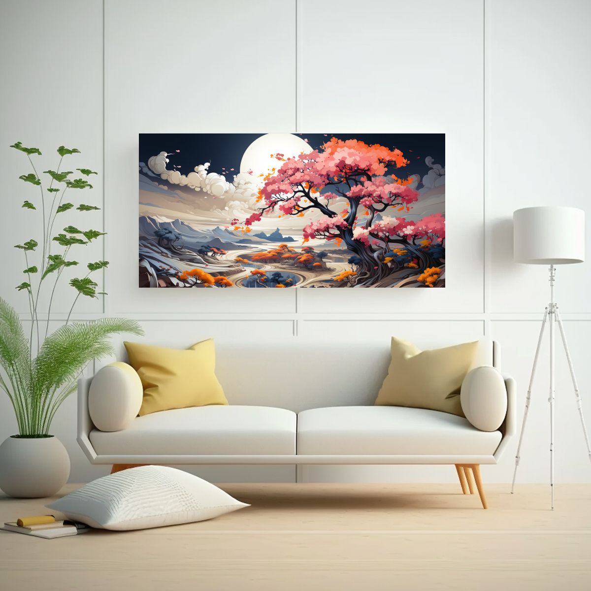 GENERICO - Tela Estilo Galería De Árbol De Junípero En 100x50 Cm