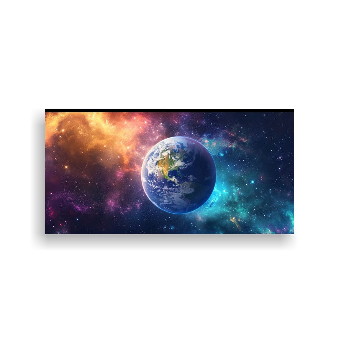GENERICO - Pintura Decorativa Colorida Planeta Tierra 80x40 Cm