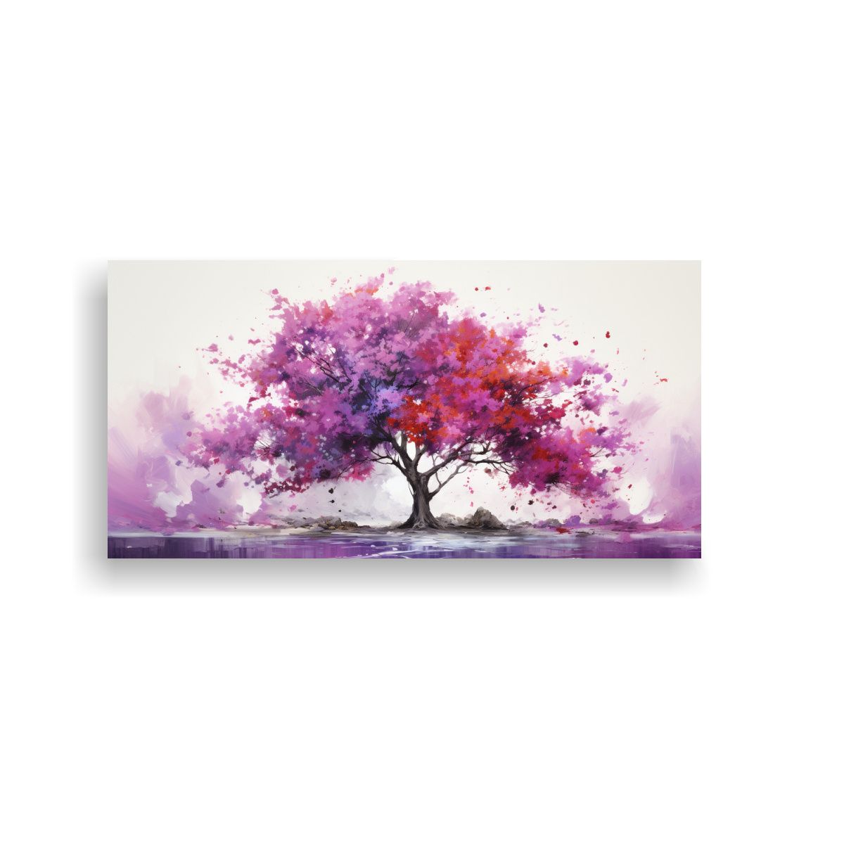 GENERICO - Pintura Abstracta De Un árbol De Acebo En 100x50 Cm