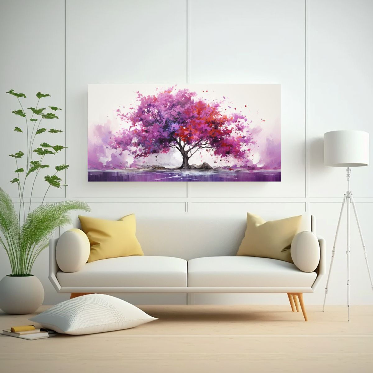 GENERICO - Pintura Abstracta De Un árbol De Acebo En 100x50 Cm