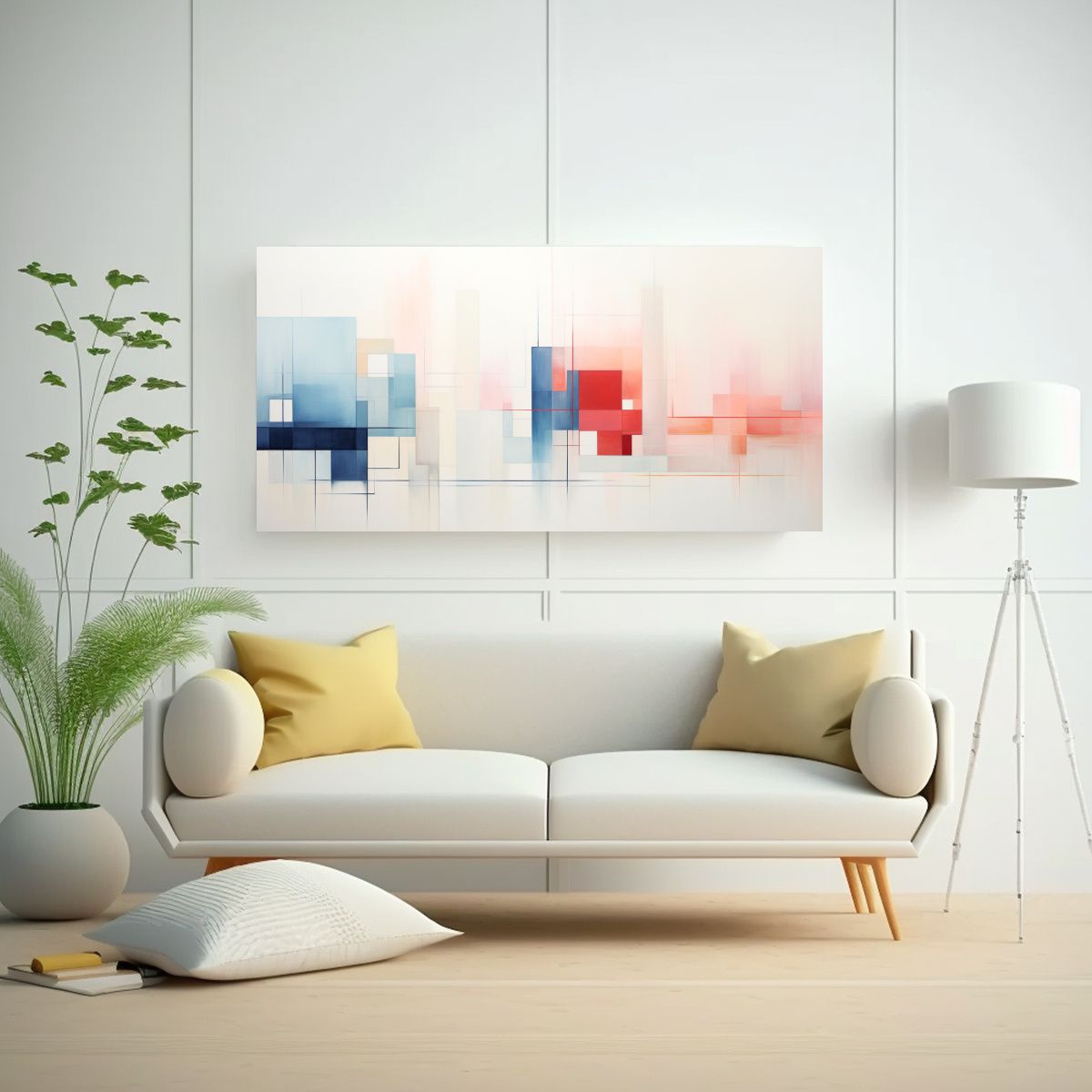 GENERICO - Pintura Decorativa En Bastidor Tela Artesanal De 100x50 Cm