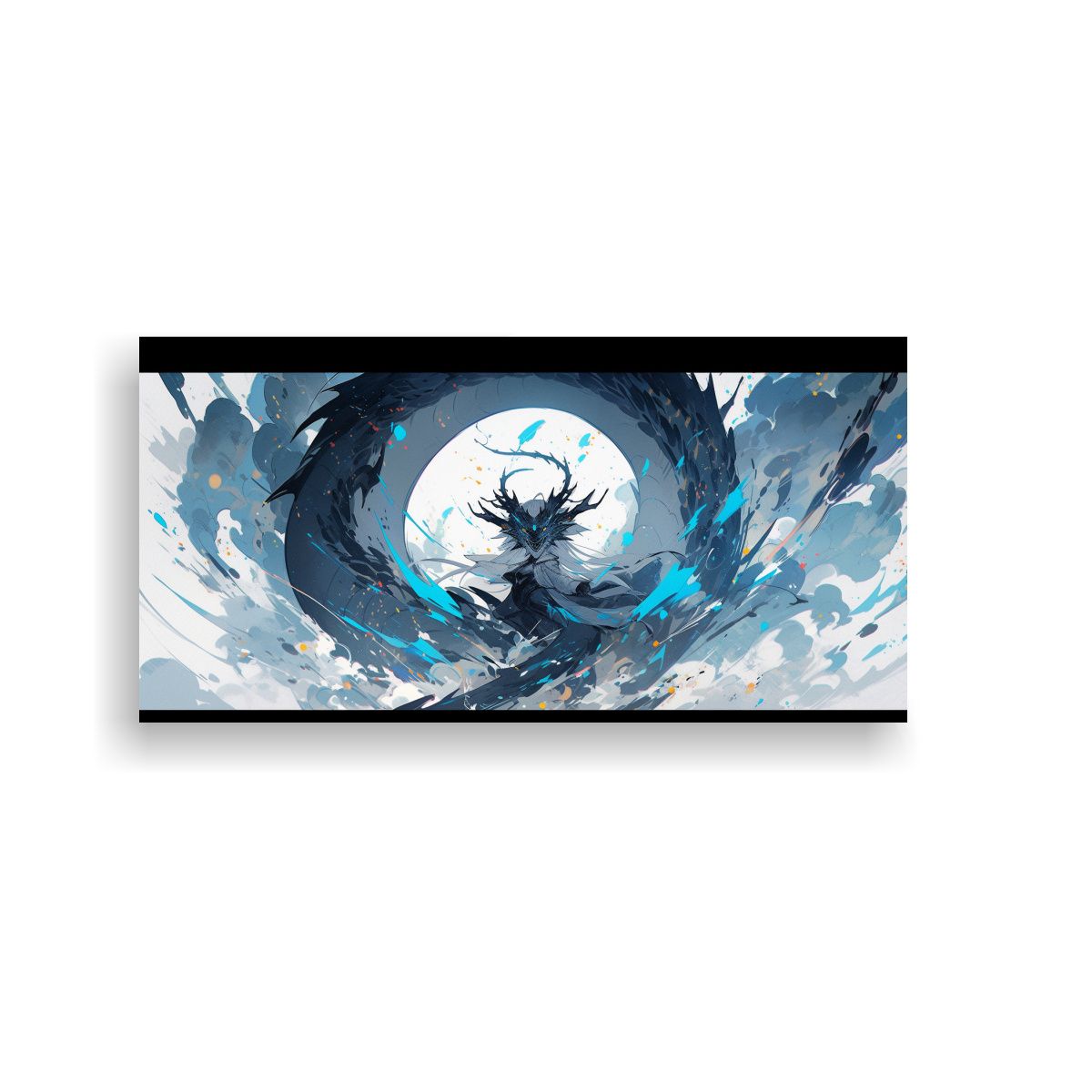 GENERICO - Pintura De Lienzo Para Cocina Dragón En Negro Y 60x30 Cm