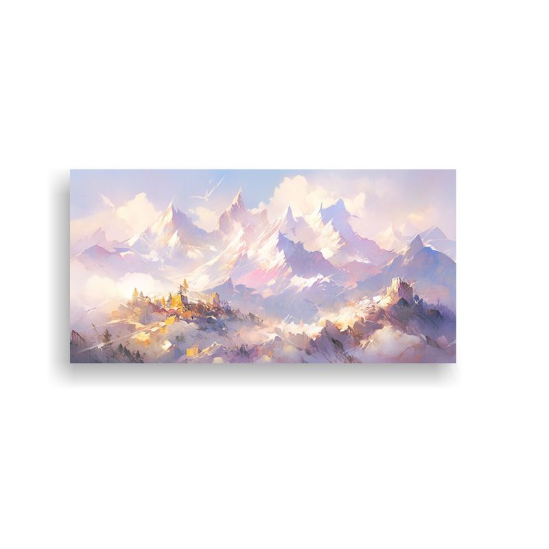 GENERICO - Picos Y Cordilleras Famosas En Colores Pastel 100x50 Cm