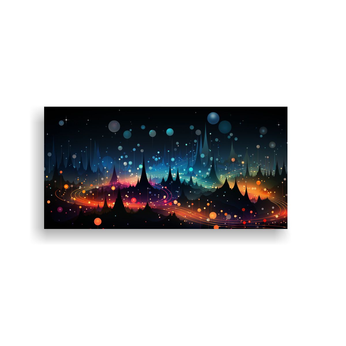 GENERICO - Tela En Bastidor Abstracto De Diseño Geométrico 80x40 Cm