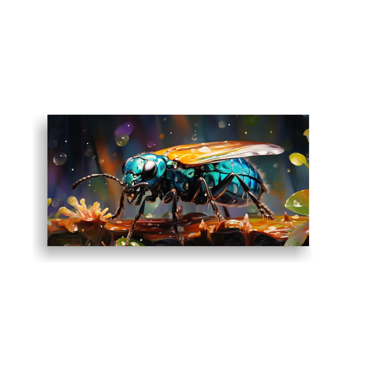 GENERICO - Pintura Al Estilo óleo De Insecto En Estilo 60x30 Cm