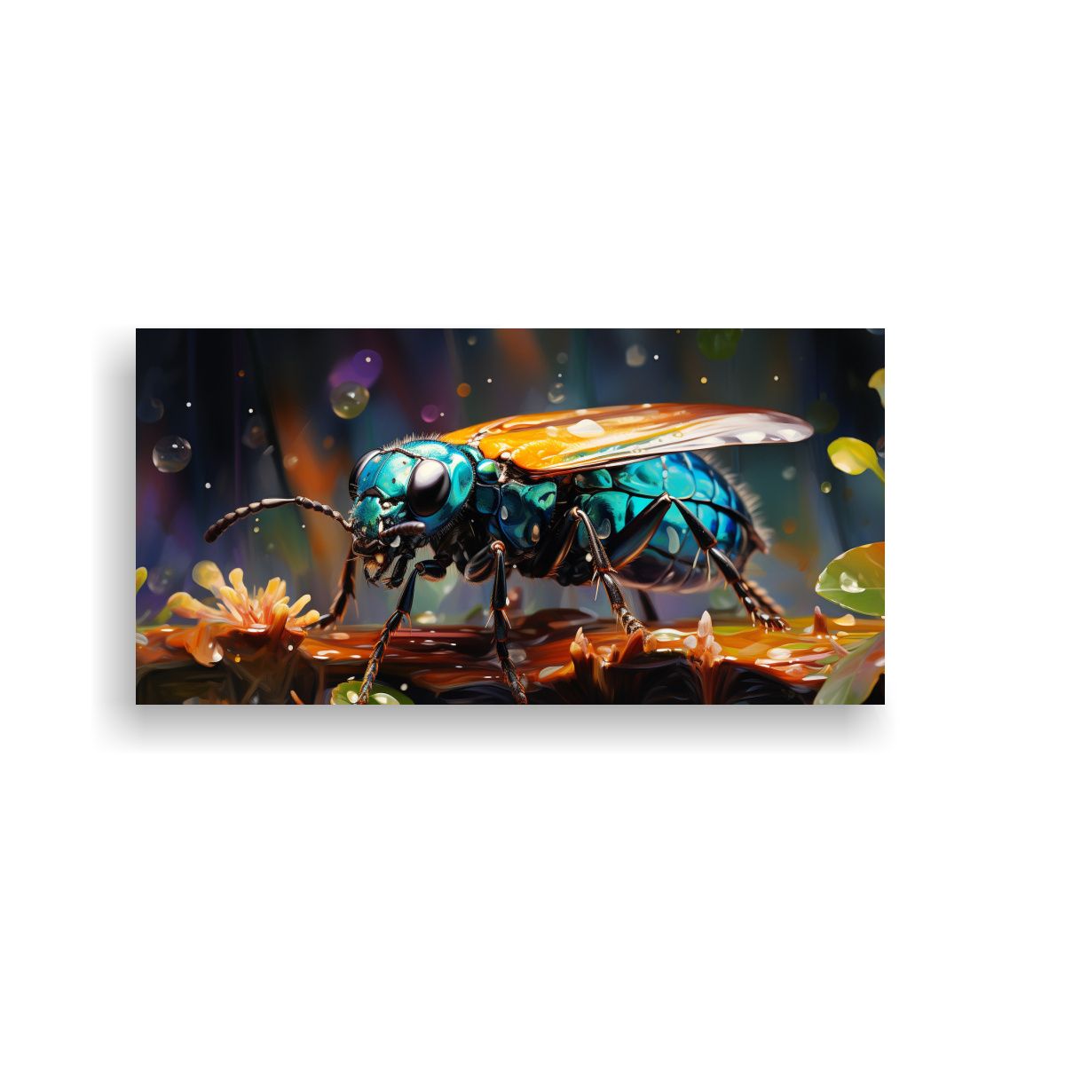 GENERICO - Pintura Al Estilo óleo De Insecto En Estilo 60x30 Cm