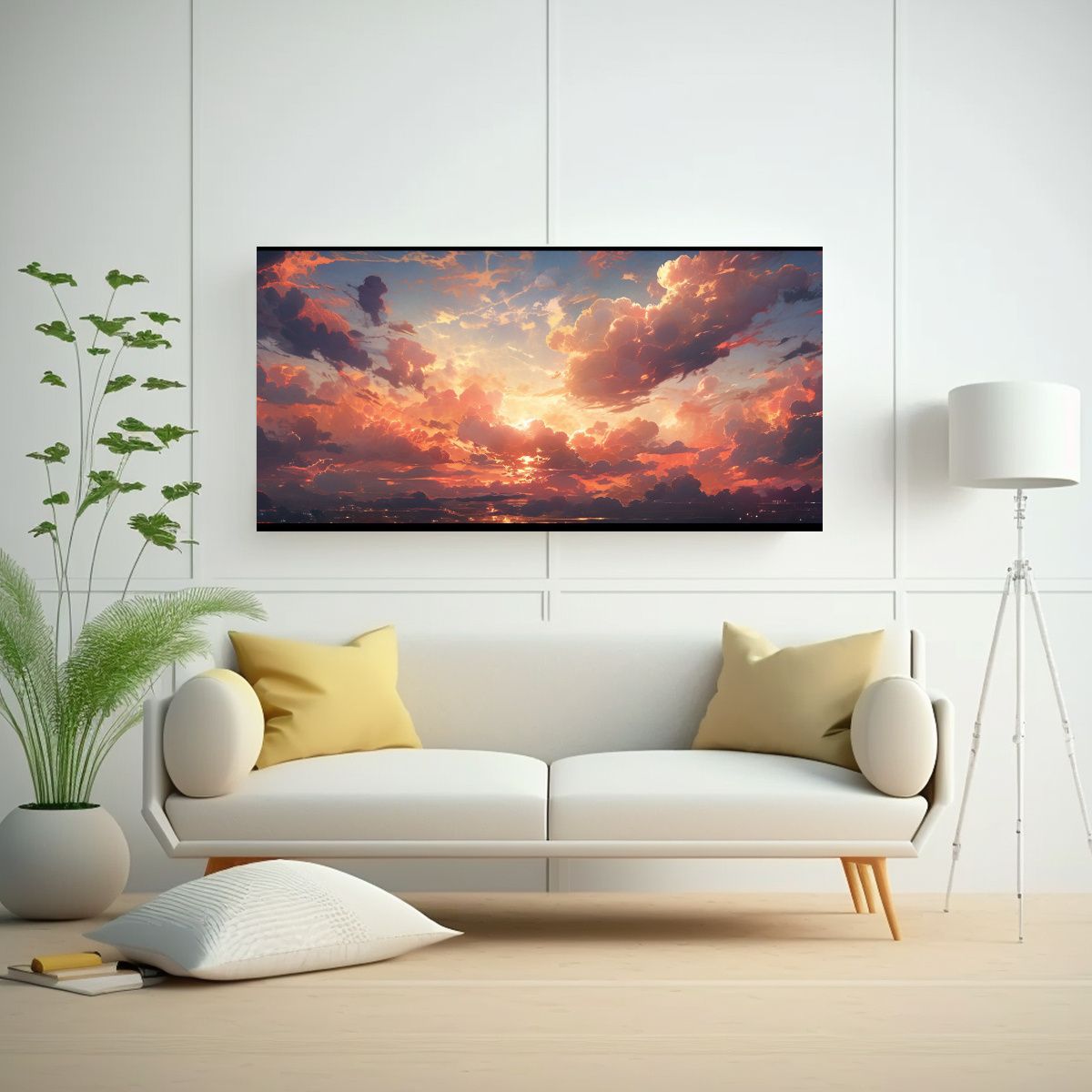 GENERICO - Pinturas Abstractas De Composición Vanguardista 100x50 Cm