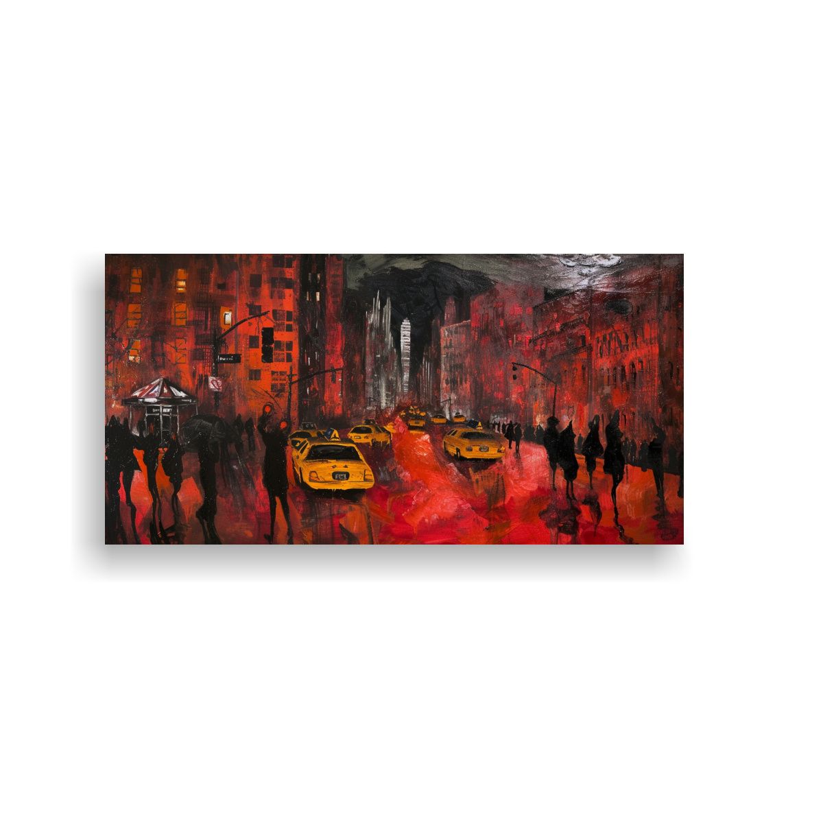 GENERICO - Pinturas Decorativas De Fantasía En Tonos Rojos 60x30 Cm