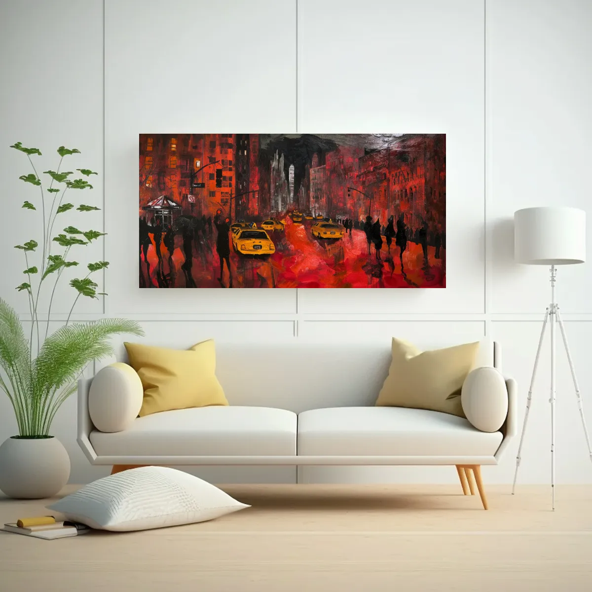 GENERICO - Pinturas Decorativas De Fantasía En Tonos Rojos 60x30 Cm