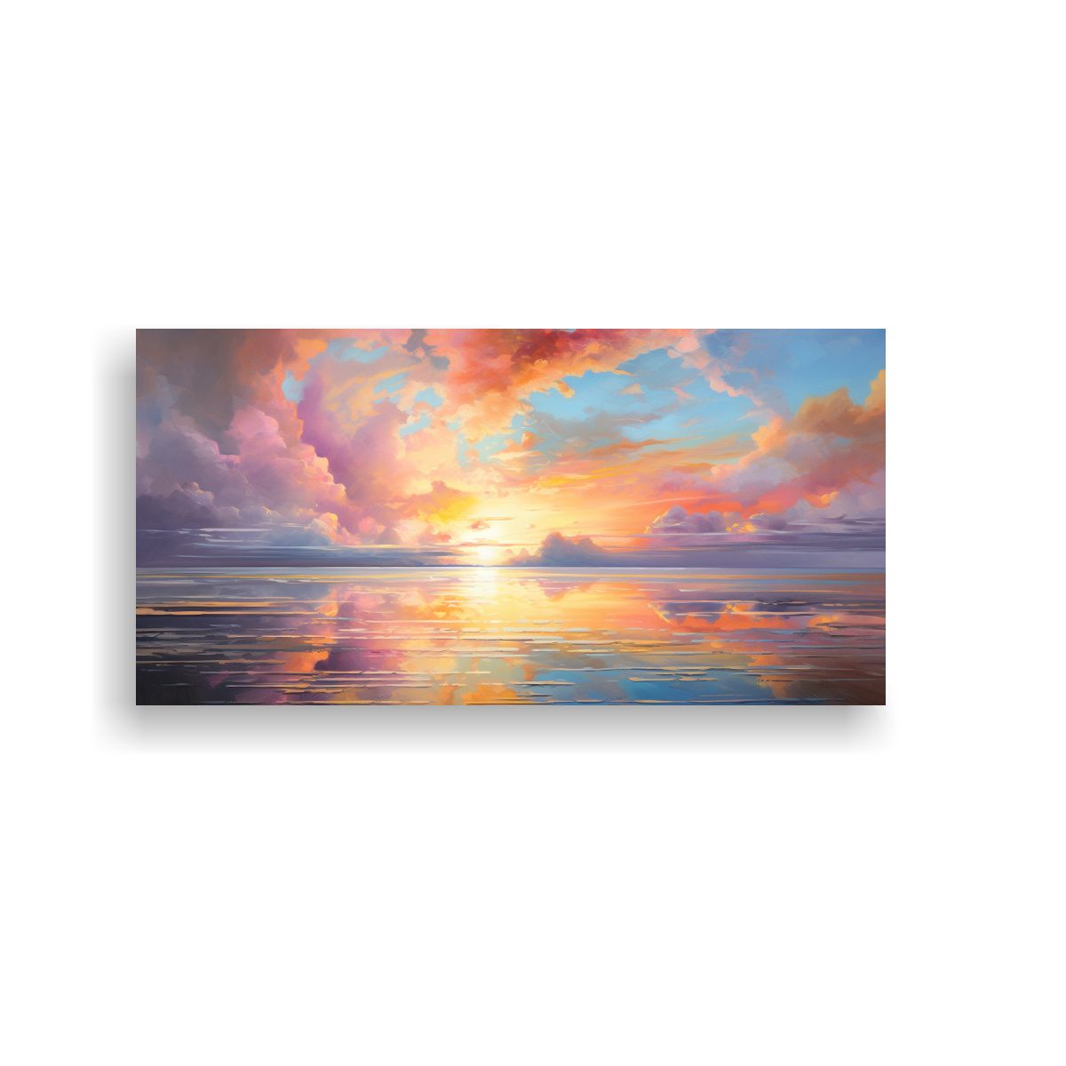 GENERICO - Pinturas De Contraste Horizontal Al Amanecer Y 100x50 Cm