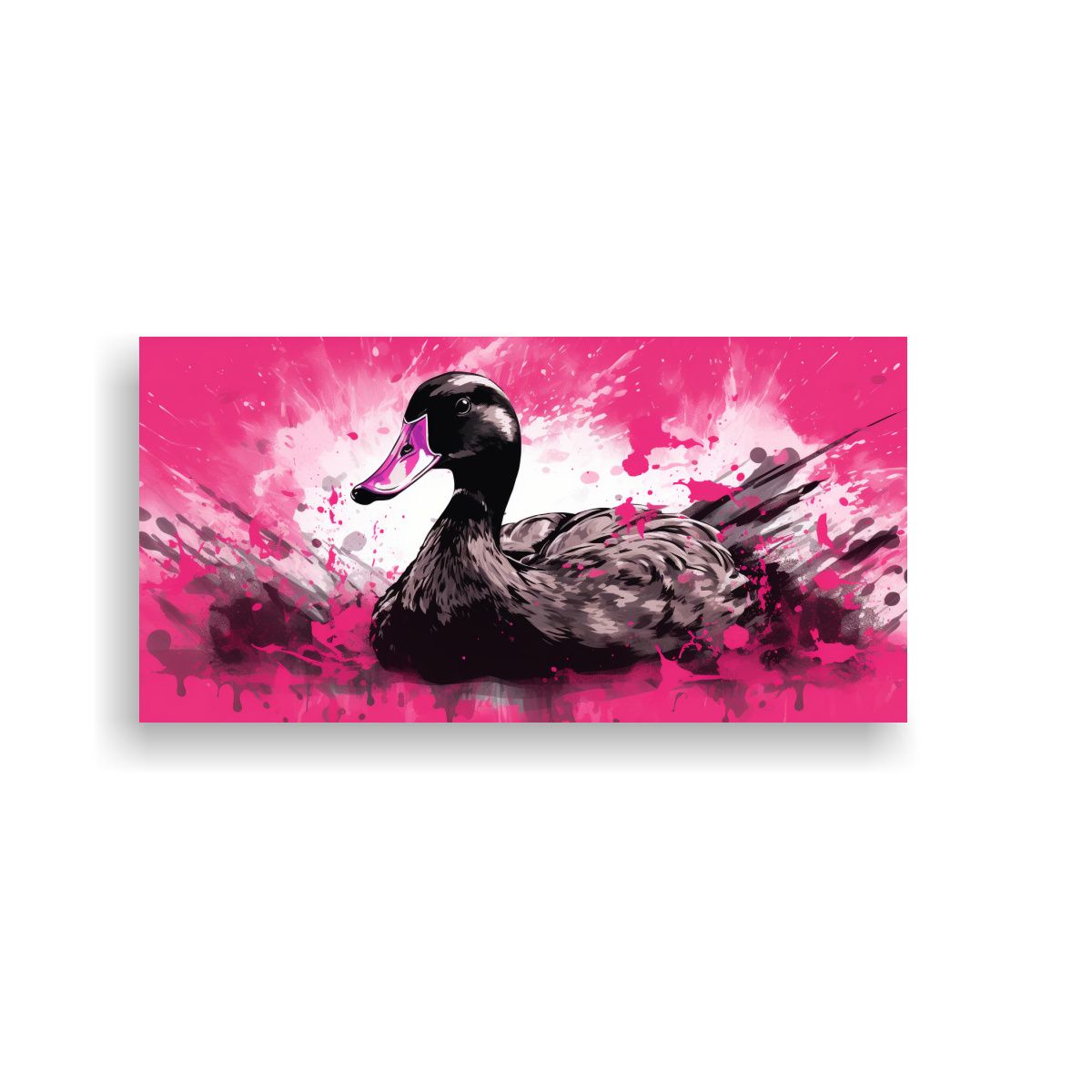 GENERICO - Pinturas Decorativas De Patos Negros Y Rosados En 60x30 Cm