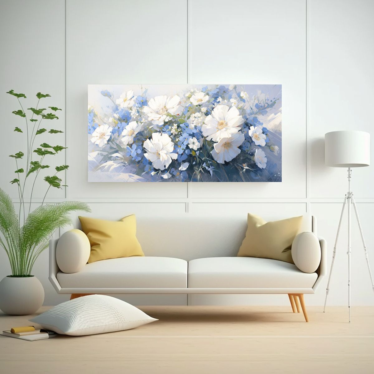 GENERICO - Pintura De Flores En Lienzo Arte De Pared Forma 100x50 Cm