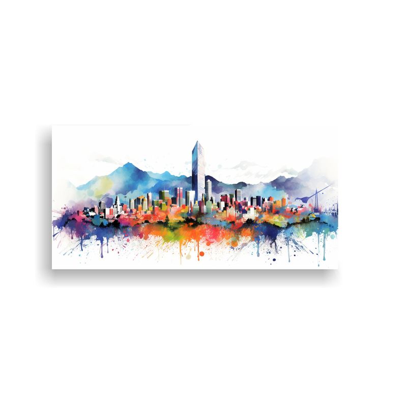 GENERICO - Cuadro Movimiento Estético En Santiago De Chile 60x30 Cm