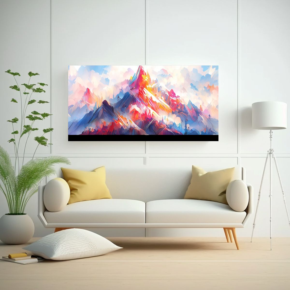 GENERICO - Pinturas Espectaculares De Montañas Famosas Con 100x50 Cm
