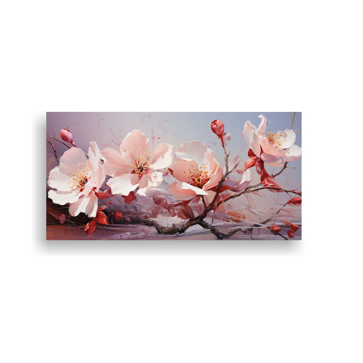 GENERICO - Cuadro Abstracto De Decoración En Colores Blanco 80x40 Cm