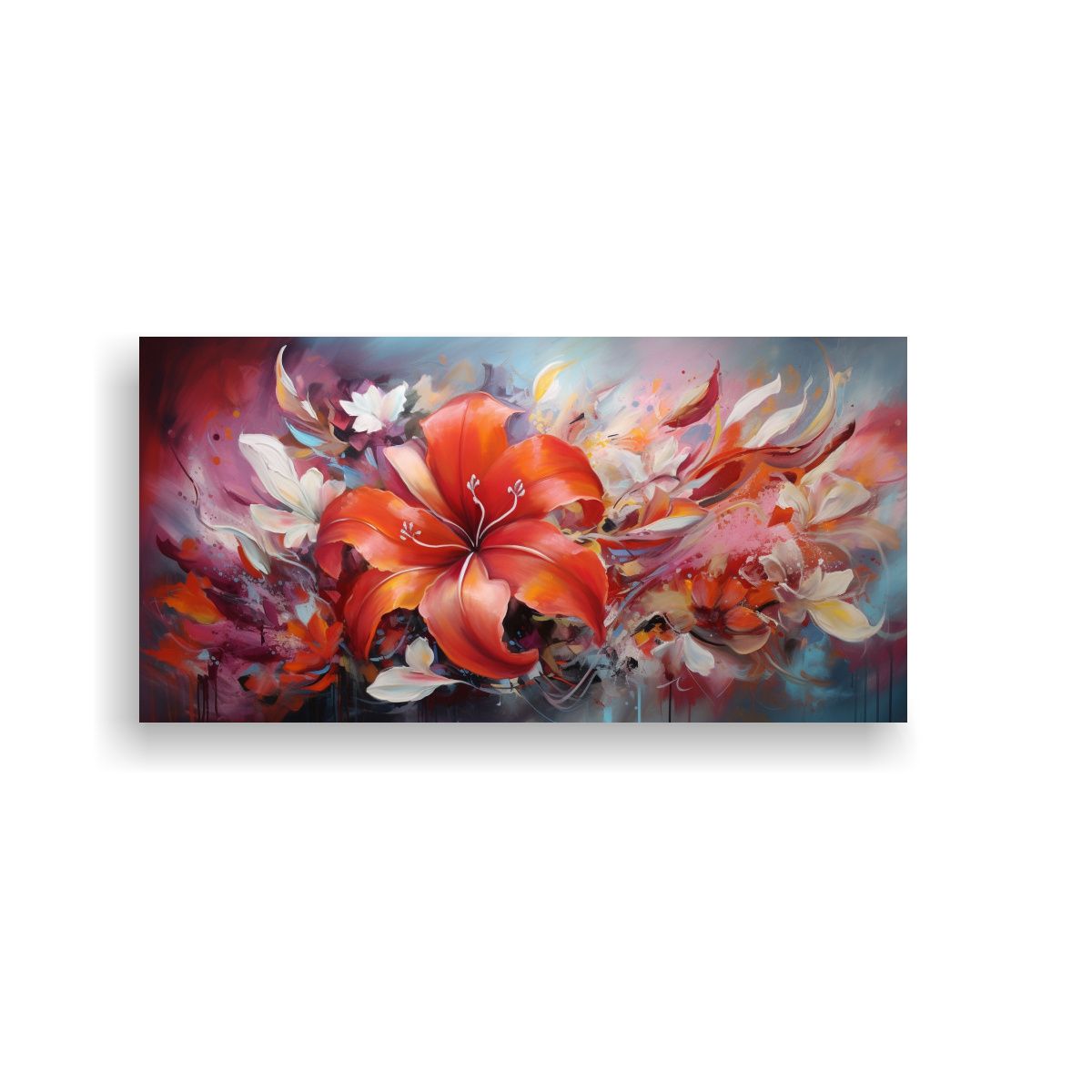 GENERICO - Pinturas Abstractas De Flores Arte De Pared 80x40 Cm