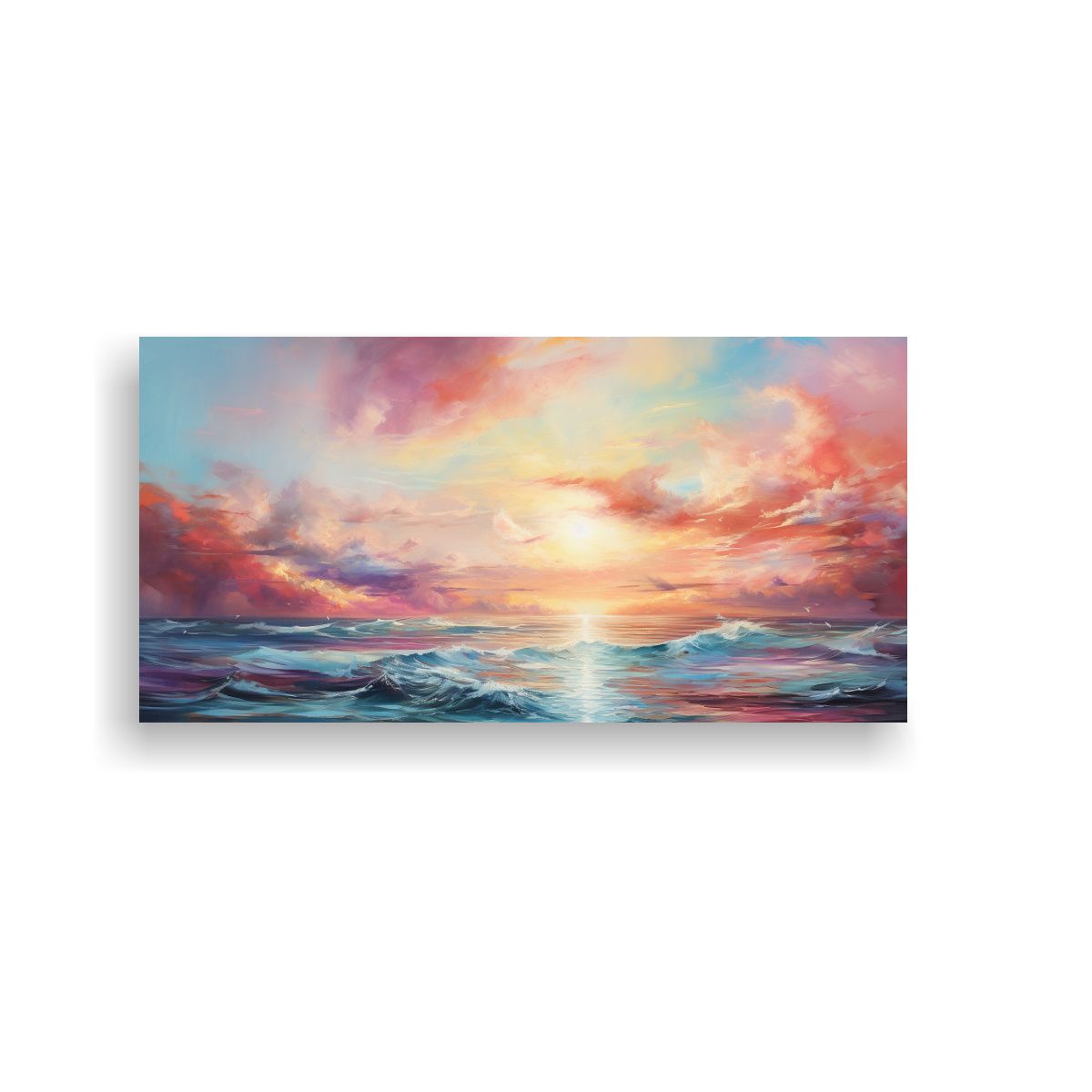 GENERICO - Pintura Abstracta De Lienzo Con Estética De 60x30 Cm