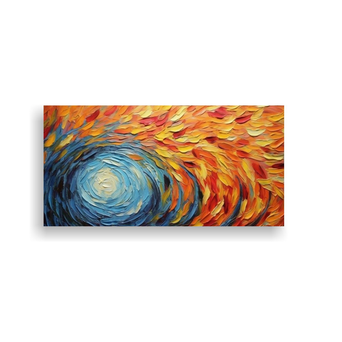 GENERICO - Pintura Abstracta Al Estilo Van Gogh Expresión 100x50 Cm