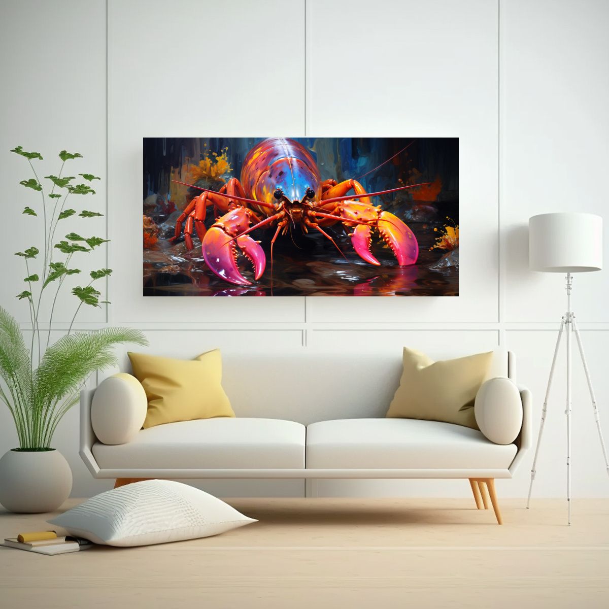 GENERICO - Pintura Al Estilo óleo De Langosta Con 80x40 Cm