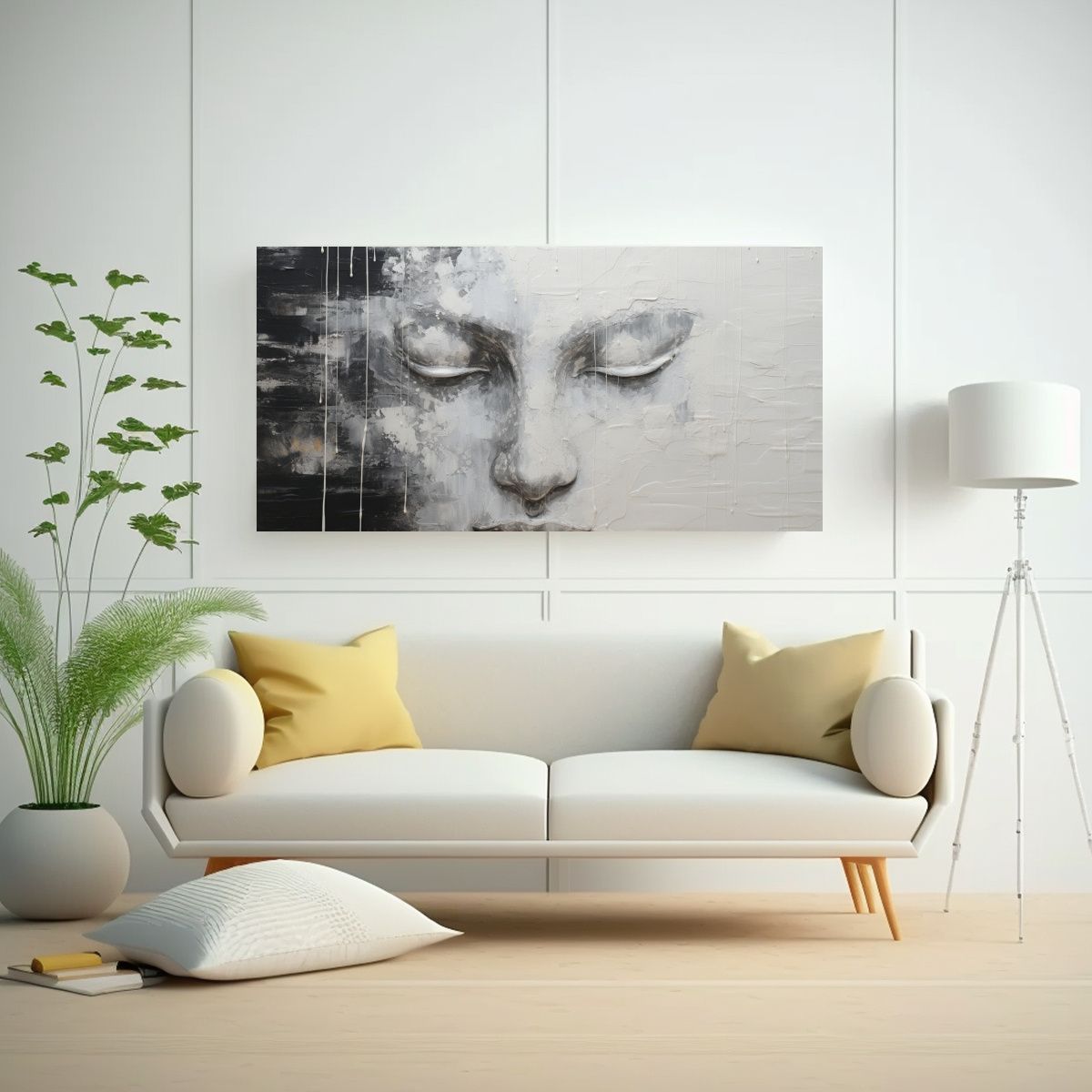 GENERICO - Pintura Decorativa Abstracta De Estilo Budista En 80x40 Cm