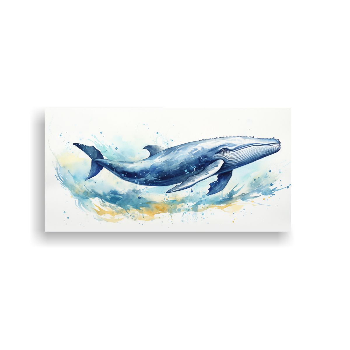 GENERICO - Pintura Vanguardia Arte Urbano Ballena Azul 60x30 Cm